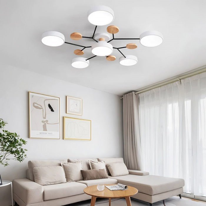 Nordora – Scandinavische LED-plafondlamp vertakt design & sfeervol licht