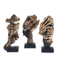 Abstracte Gouden Sculptuur 