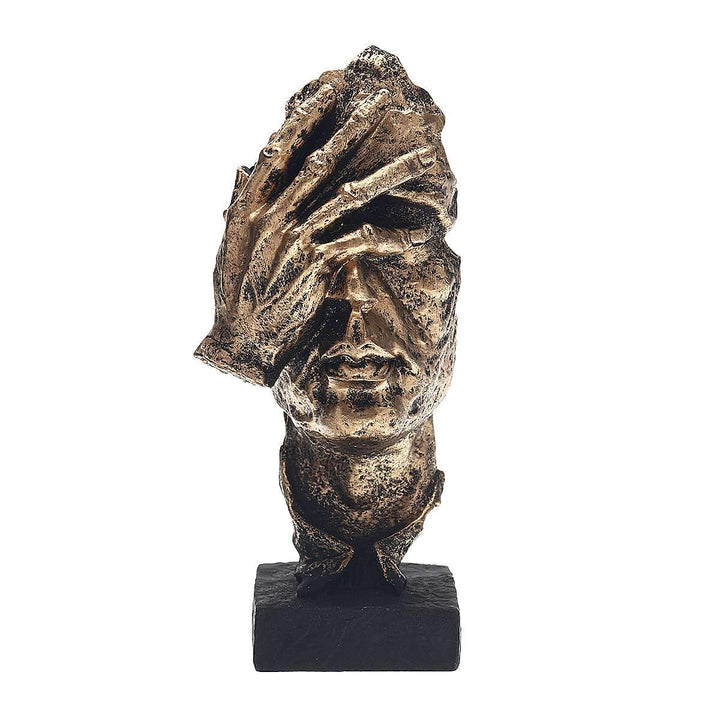 Abstracte Gouden Sculptuur "NordicLijn" – Moderne Scandinavische Decoratie Vestragear