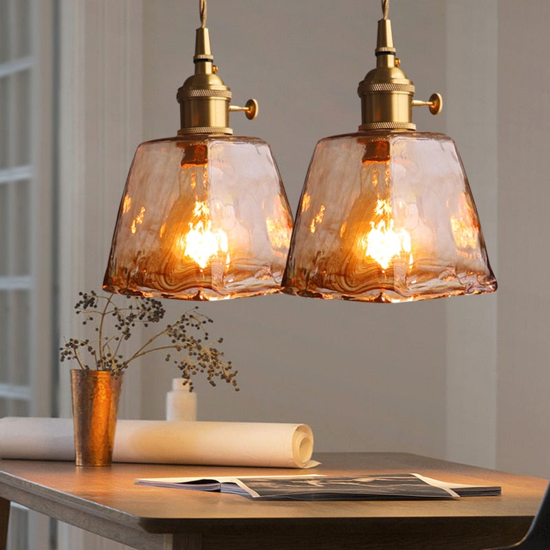 Vetrina Hanglamp – Handgemaakte Glazen Kap met Vintage Design & Warme Sfeerverlichting
