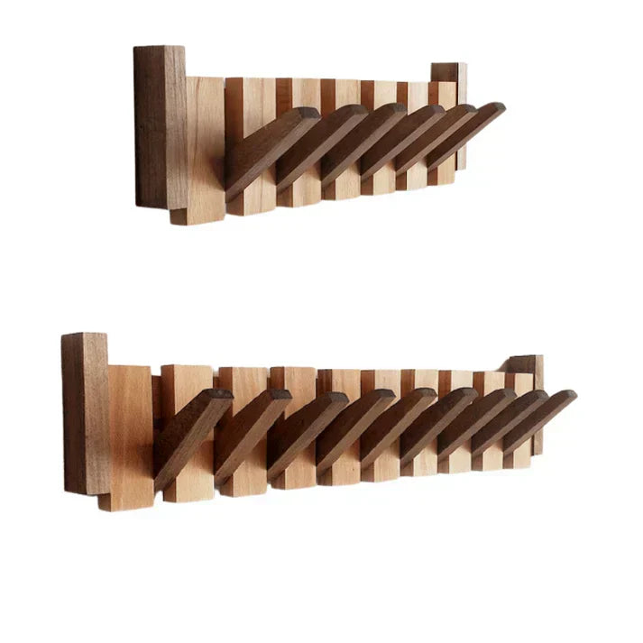 Wandkapstok met magnetische haken – Houten design, ruimtebesparend & stijlvol