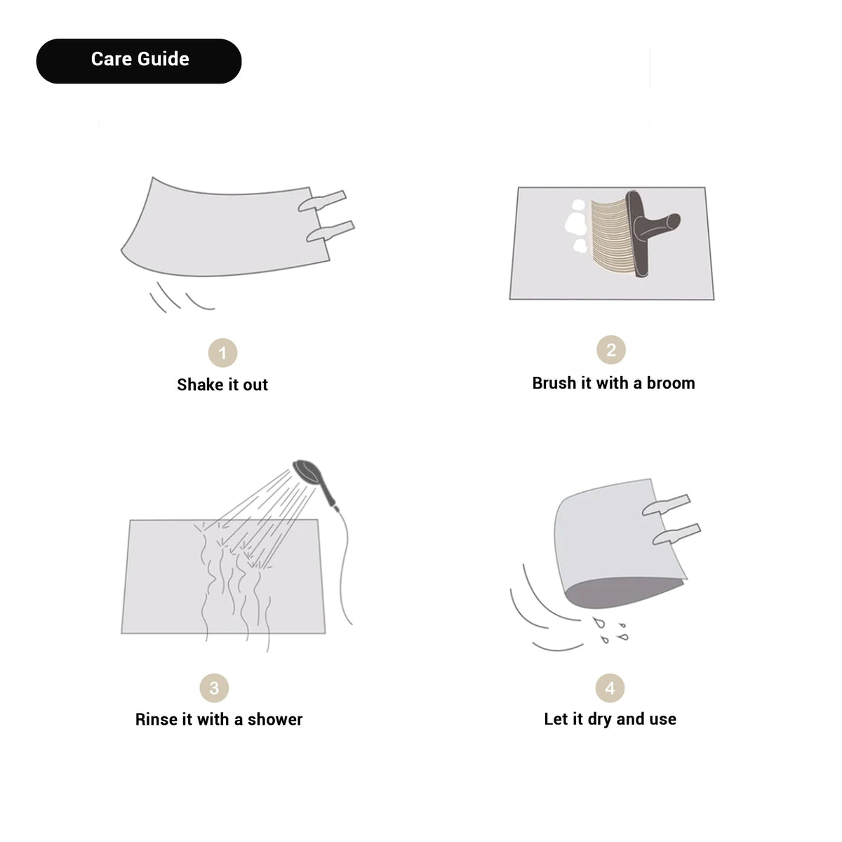 Abstracte antislip badmat met Scandinavisch design Vestragear