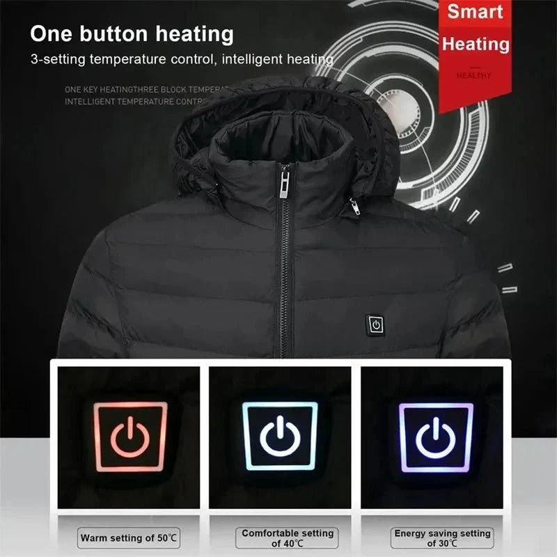 Frostiq Verwarmde Winterjas – Unisex, Oplaadbaar & Optimale Warmteverdeling voor de Winter