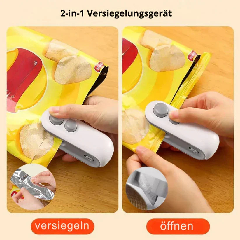 FreshSeal – 2-in-1 draagbaar sealapparaat USB oplaadbaar & compact