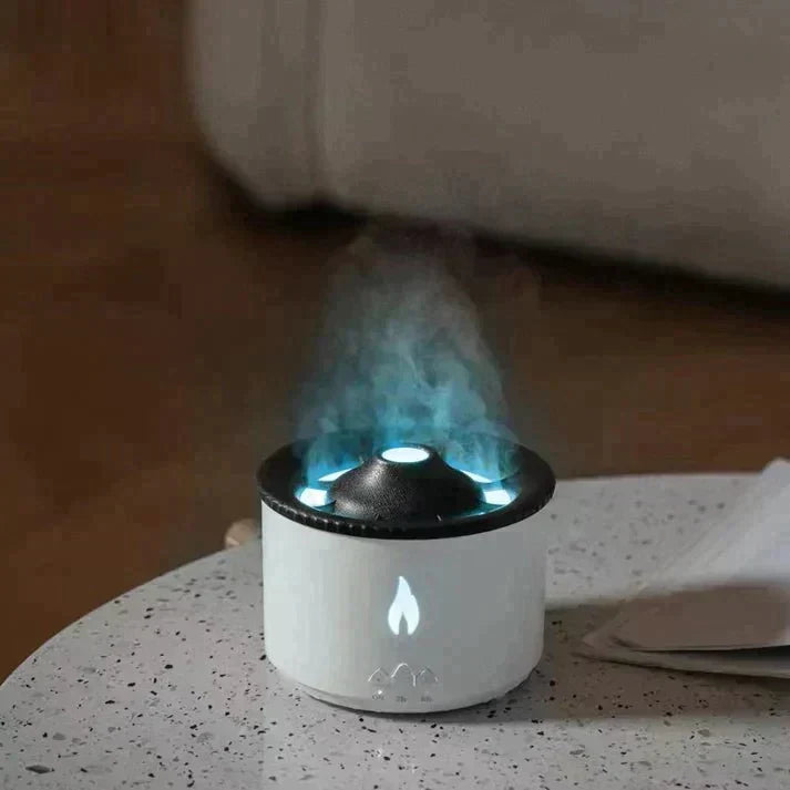 Auralis HumiFlame Luchtbevochtiger – Vulkanisch Vlameffect & Aromatherapie Diffuser