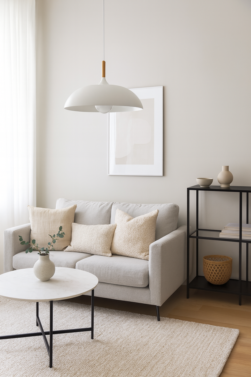 Coloria Pastel Hanglamp – Aluminium & Hout met Verstelbaar Snoer in Retro Design